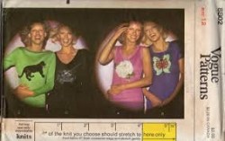 8802 1974 VOGUE STRETCH TOP SLVS OR NOT, TRANSFERS PATTERN 16